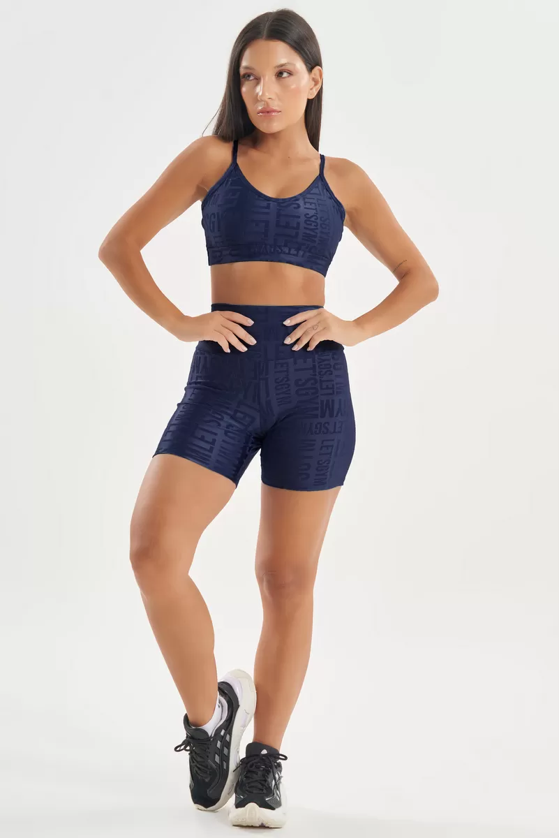 Shorts Velvet Name Azul Marinho