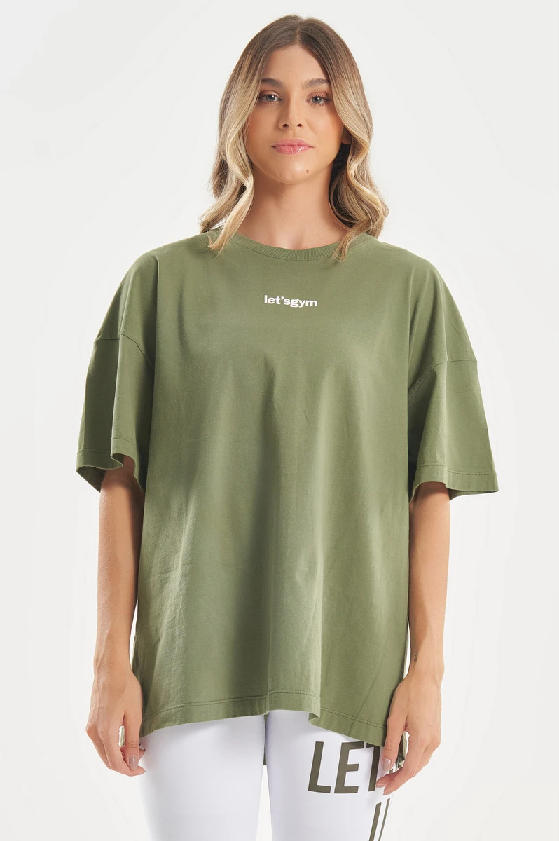 Camiseta Oversized Another Verde Militar